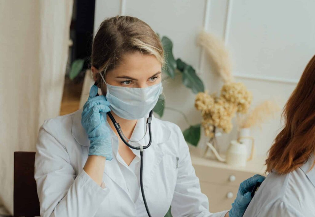 GP in Australian rural clinic seeing patient